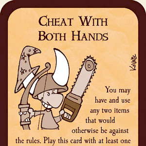 Cheat with Both Hands Munchkin Promo Card cover