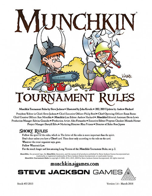 Munchkin Tournament Rules cover