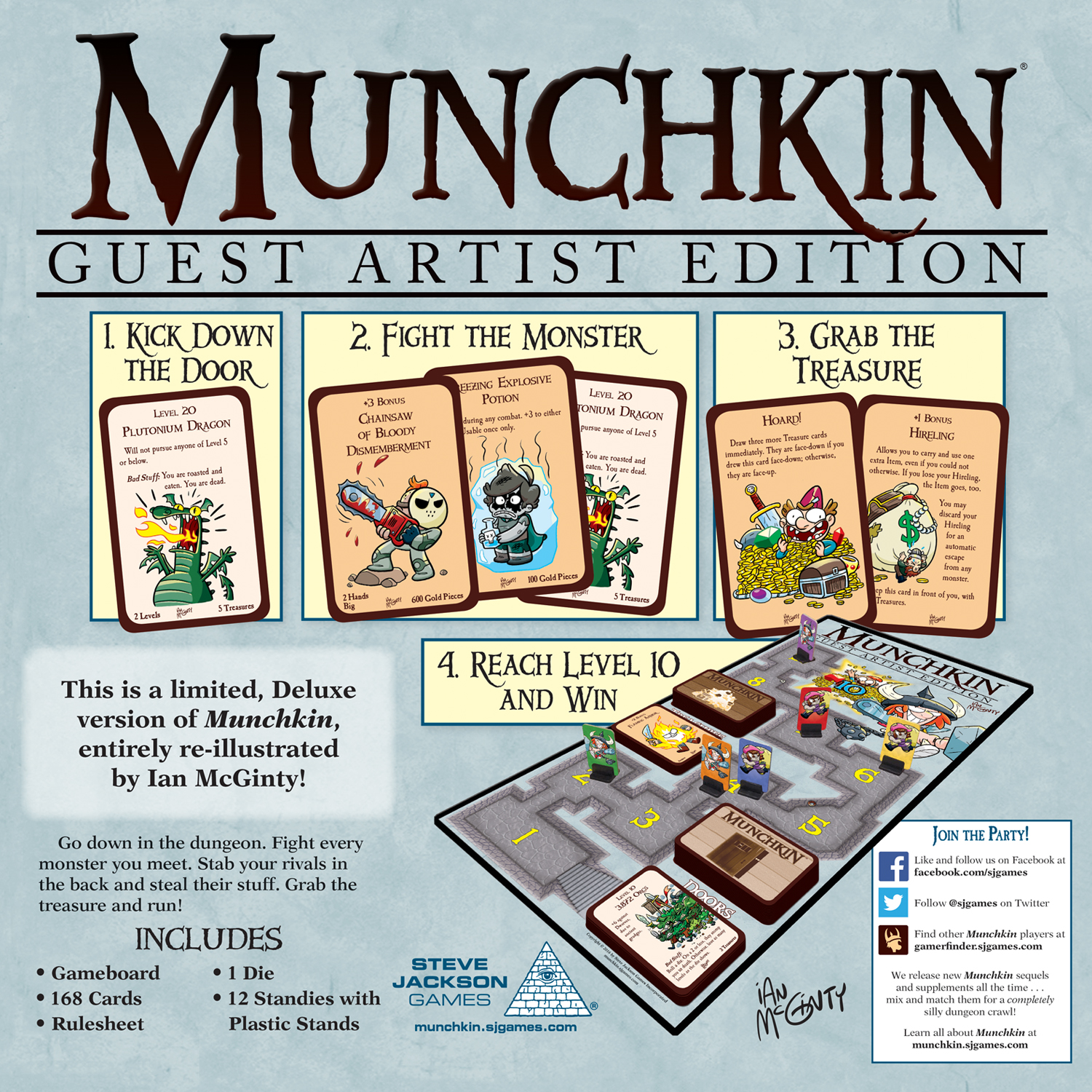 Deluxe Guest Artist Edition Ian McGinty Munchkin Card Game