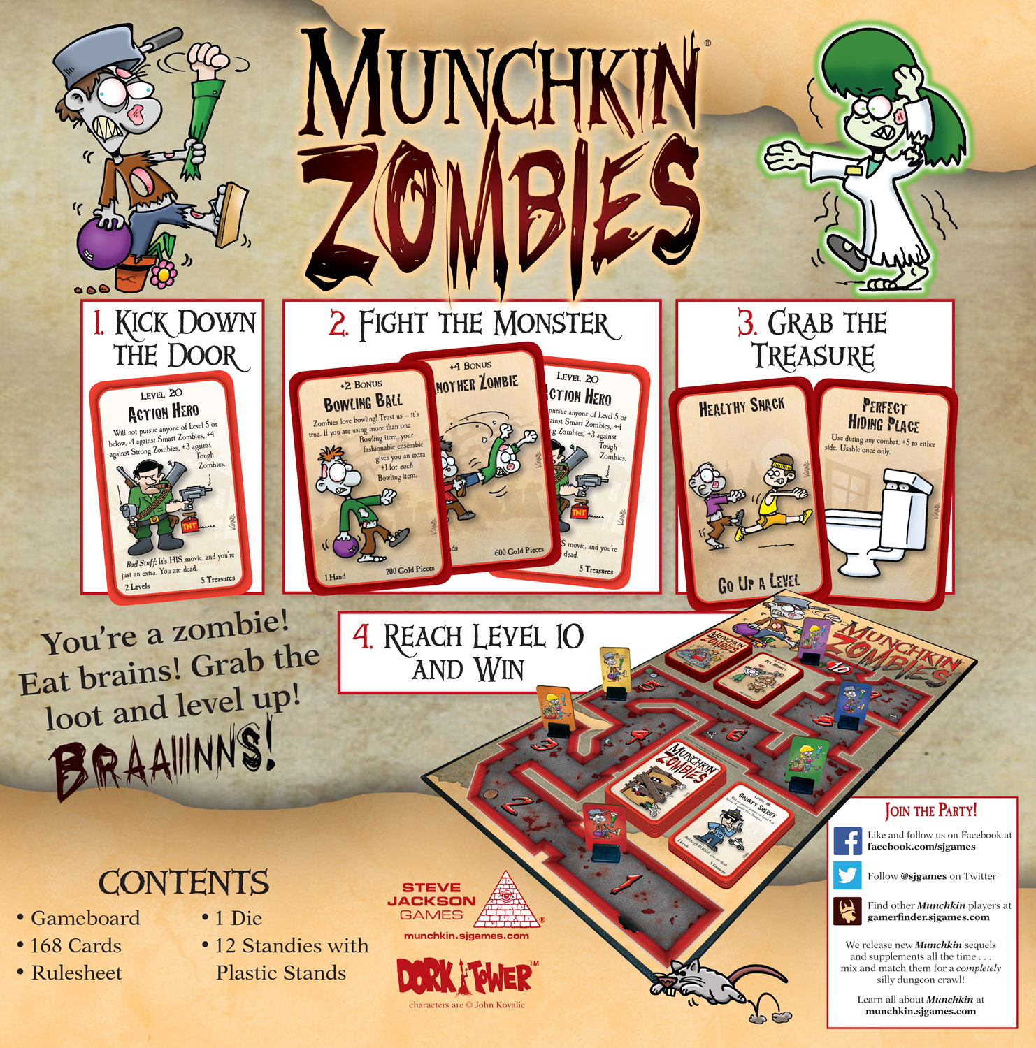 Munchkin Zombies 6 Bag O' Zombie Pawns Promo Steve Jackson Games NEW IN HAND! 