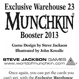 Exclusive Warehouse 23 Munchkin Booster 2013 cover