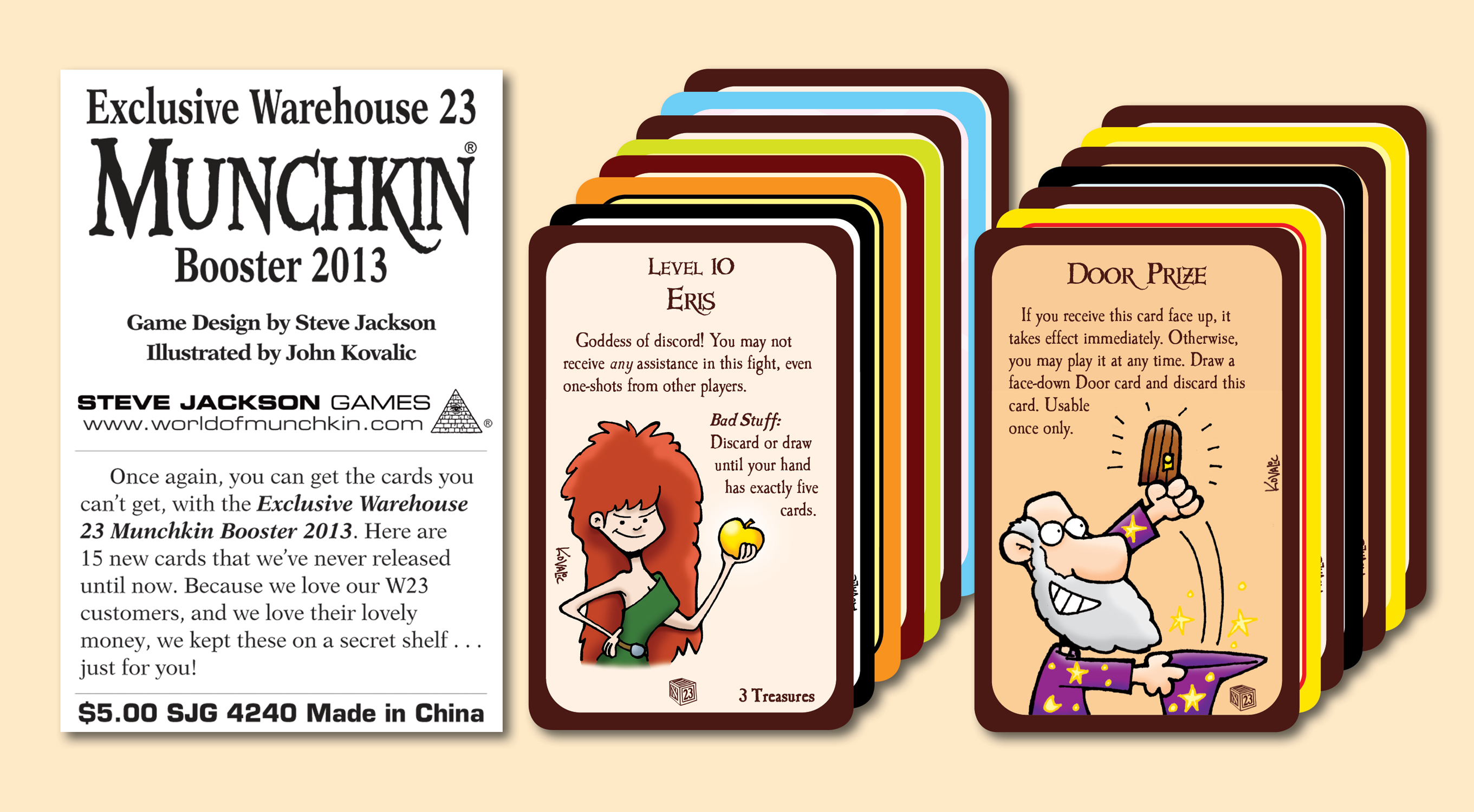 Munchkin Exclusive Warehouse 23 2012 Booster Pack Steve Jackson Games New 