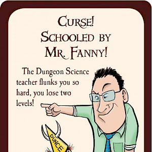 Curse! Schooled by Mr. Fanny! Munchkin Promo Card cover