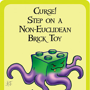 Curse! Step on a Non-Euclidean Brick Toy: Munchkin Cthulhu Promo Card cover