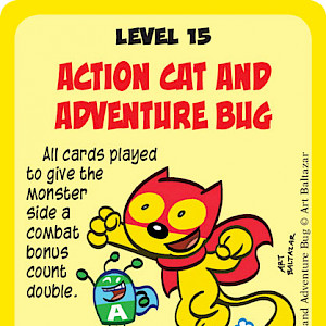 Action Cat and Adventure Bug Super Munchkin Promo Card cover