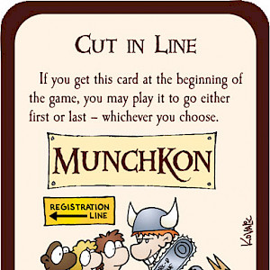 Cut in Line Munchkin Promo Card cover