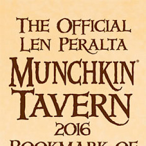 The Official Len Peralta Munchkin Tavern 2016 Bookmark of Geeking Weakly! cover