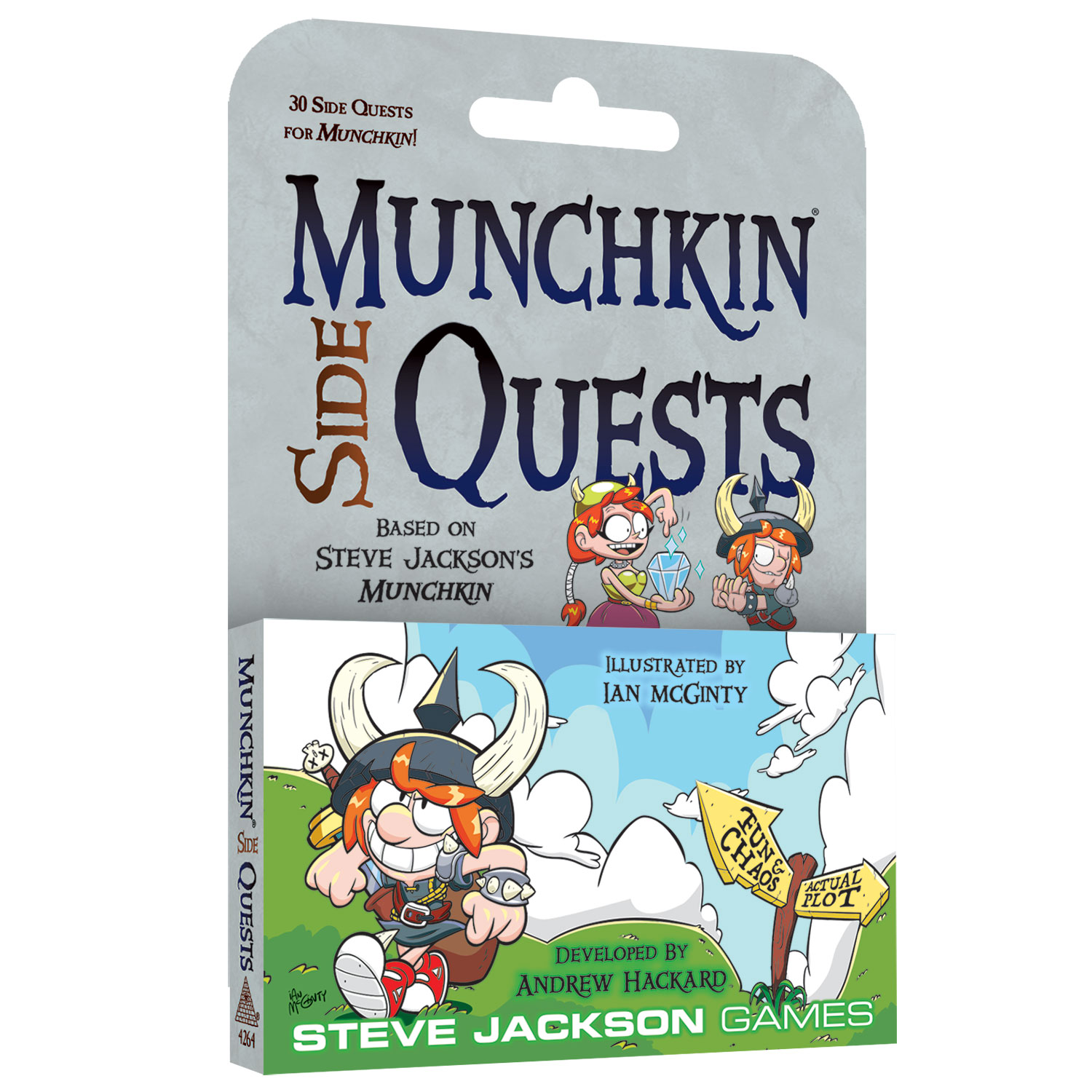 Munchkin SJG4264 Side Quests 30 Card Expansion Steve Jackson Games Humor NIB 