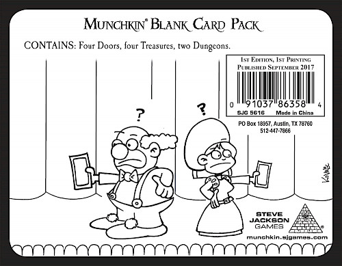 Munchkin Blank Card Pack cover