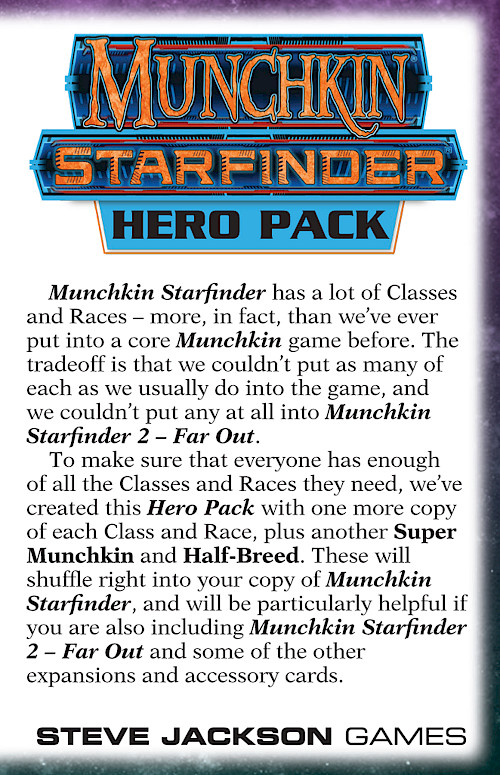 Munchkin Starfinder Hero Pack cover