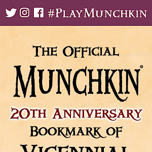 The Official Munchkin 20th Anniversary Bookmark of Vicennial Victory! cover